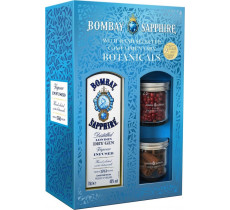 Bombay Sapphire + botanicals in doos